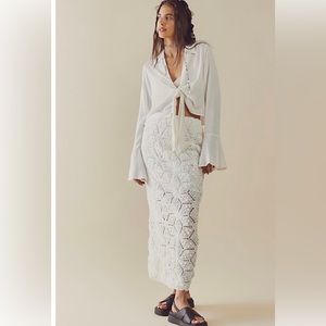 Free People Tavi Crochet Skirt